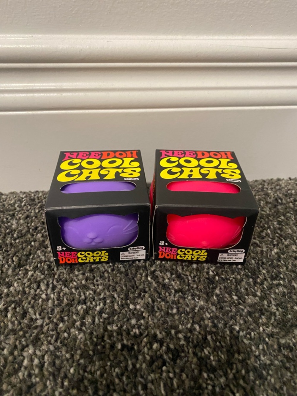 New! Needoh cool cats set of 2 pink and purple